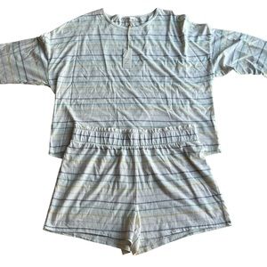 Z SUPPLY LOUNGE SET SPRINGTIME STRIPE PJ SET Large Bottom Medium Top